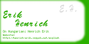 erik henrich business card